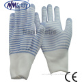 Nmsafety U3 Style Printed Nylon Work Gloves Coat White PU